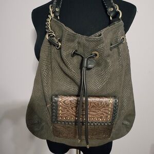 Donald J. Pliner Vintage Boho Leather Bucket bag